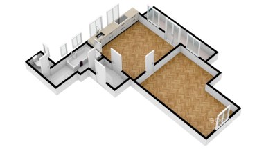 Pronájem krásného bytu 2+kk/B, 50 m2, Praha 4 - Podolí, ul. Pravá.